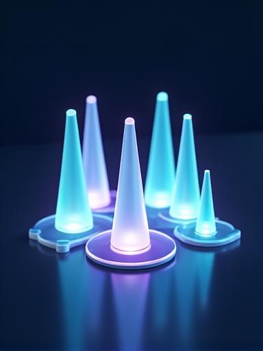 Coni di dati che rappresentano l'ottimizzazione delle piattaforme